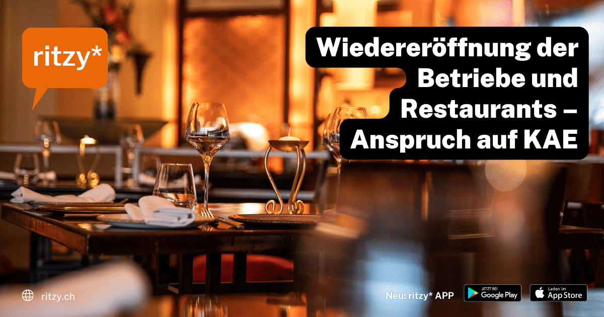 Ritzy Blog-Wiedereröffnung der Betriebe und Restaurants – Anspruch auf KAE